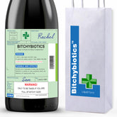 Bitchybiotics Wine Label & Bottle Bag (Wine Not Included)